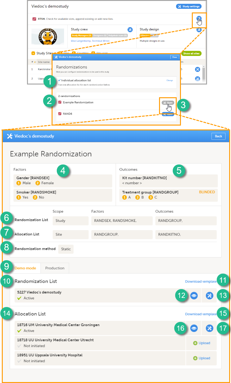 Viedoc Admin User Guide 静的割付を設定する Viedoc Elearning